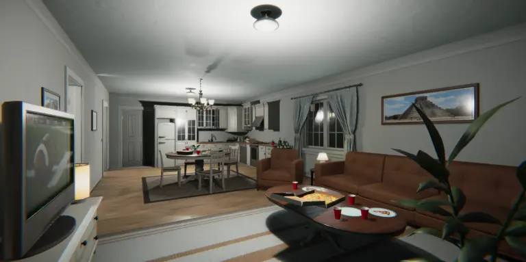 crime scene 360 living room